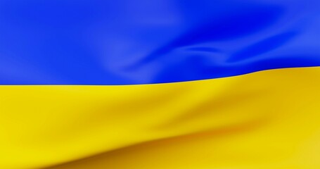 Ukraine flag waving