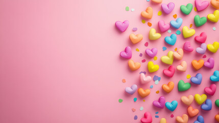 Valentine's Day  Valentine's Day lgbt rainbow background wallpaper featuring hearts, flowers, chocbackground wallpaper featuring hearts, flowers, chocolates, and gifts in a romantic and festive design