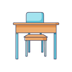 classroom desk and chair vector icon, classroom desk and chair vector illustration - simple illustration of classroom desk and chair, perfect for logos and iconsclassroom desk and chair 