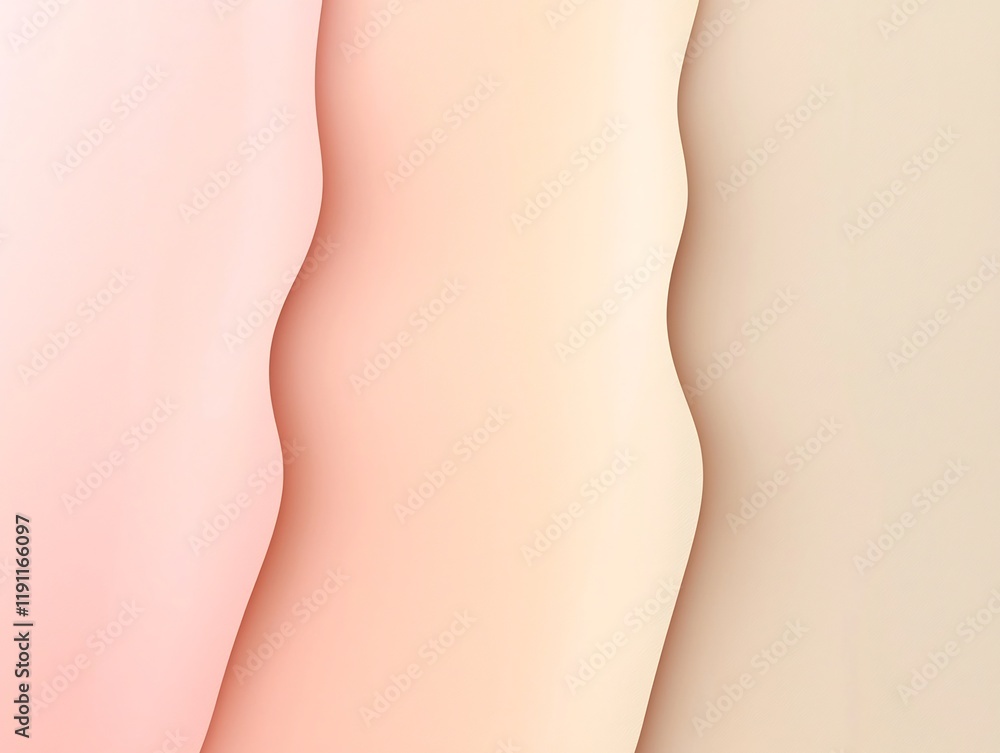Poster soft pastel gradient background featuring a seamless transition from pink to beige tones with a deli