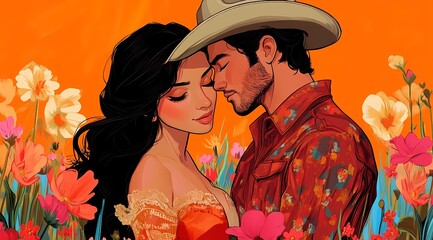 Fototapeta premium couple kissing