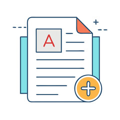 report card with a vector icon, report card with a vector illustration - simple illustration of report card with a, perfect for logos and iconsreport card with a 
