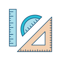 ruler and protractor vector icon, ruler and protractor vector illustration - simple illustration of ruler and protractor, perfect for logos and iconsruler and protractor 