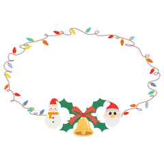 Fototapeta premium Christmas Theme Frame Element