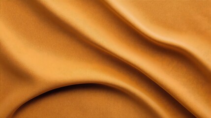 Fototapeta premium Golden Fabric Draped in Soft Waves Showing Texture