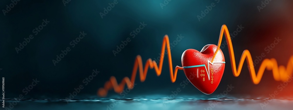 Poster an image of a heartbeat monitor or electrocardiogram ecg display showing the frequency and waveform 