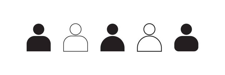 People group icon set. Team people. User profile symbol. Group of people or group of users collection. Persons symbol - stock vector.