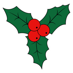 Christmas Holly Berries Illustration