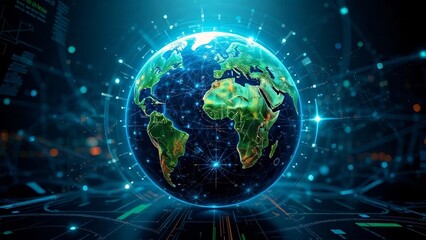 Holographic Globe - Digital Earth Concept