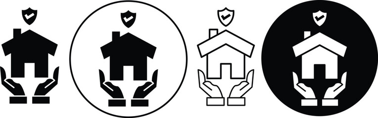 House insurance icon. house protection icon. vector eps10