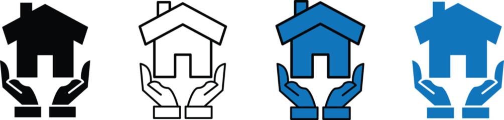 House insurance icon. house protection icon. vector eps10