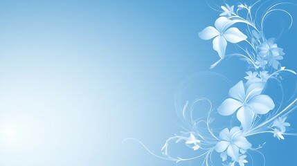 Delicate Light Blue Flowers On A Soft Background