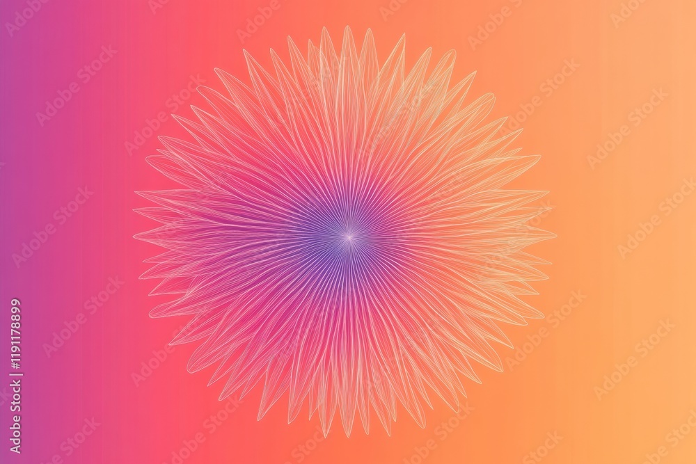 Leinwandbilder Visual representation of virus structure with a simple and clean design in vibrant colors. Generative AI