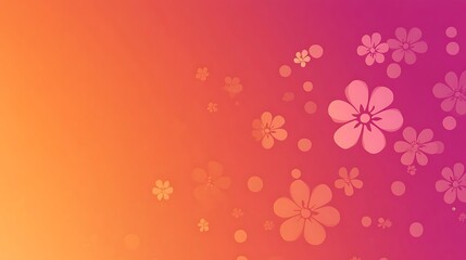 Obraz premium Abstract Floral Design With Orange Pink Gradient