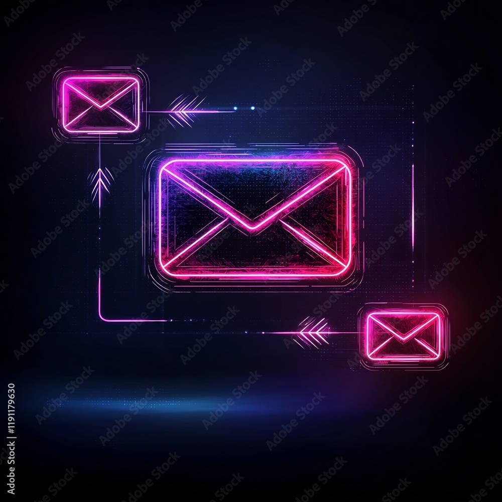 Poster borderless digital communication and alliance concept featuring a freehand user interface with navig