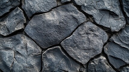 Textured Grey Stone Wall for Background or Design