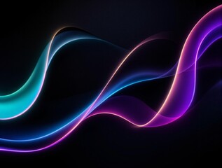 Obraz premium Flowing Ribbon Design with Glowing Gradients