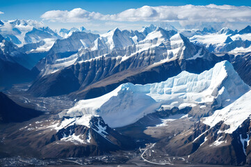 雪山と氷河の絶景