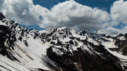 deatils of peaks around ladurns in south tyrol