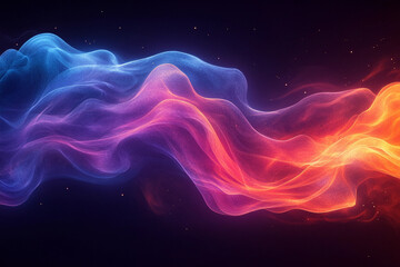 Obraz premium Colorful Wave of Sound with Neon Gradients, Smooth Curves, and Energy in Motion