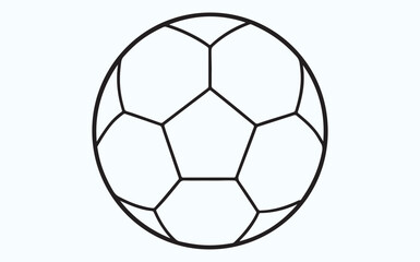 Obraz premium football line art silhouette icon