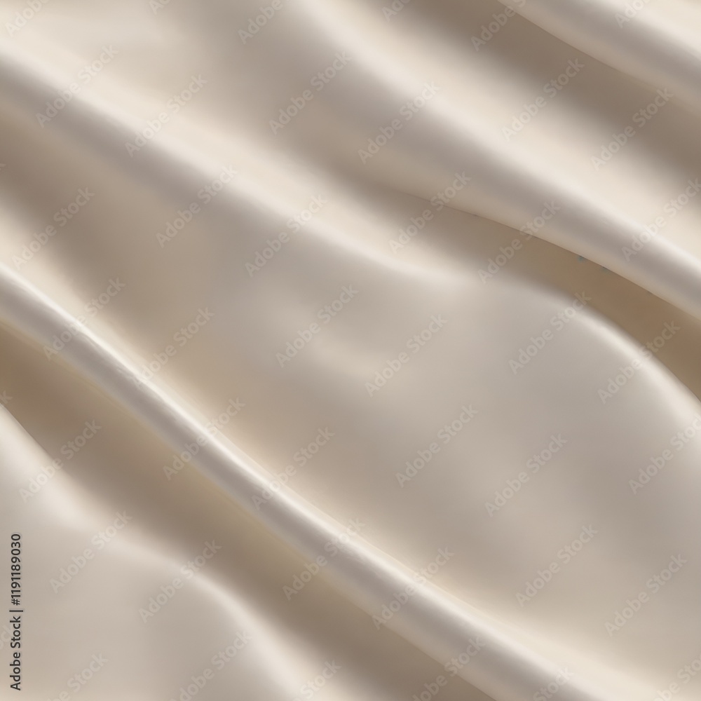 Poster seamless pattern with cream satin folds and soft texture