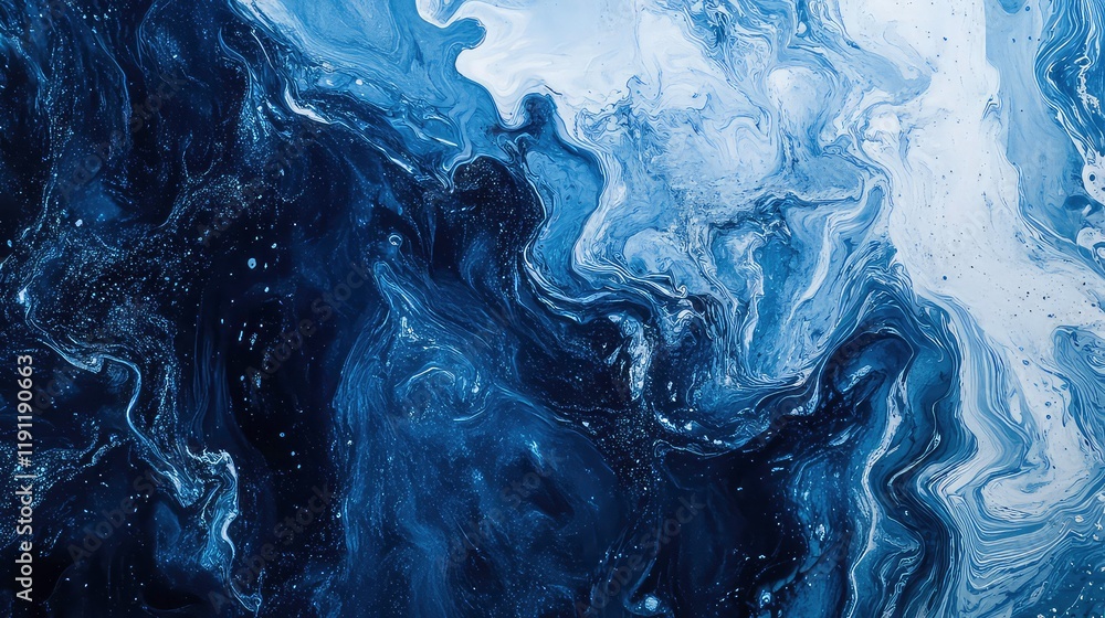 Poster white streaks resembling the flow of time across a deep blue gradient.