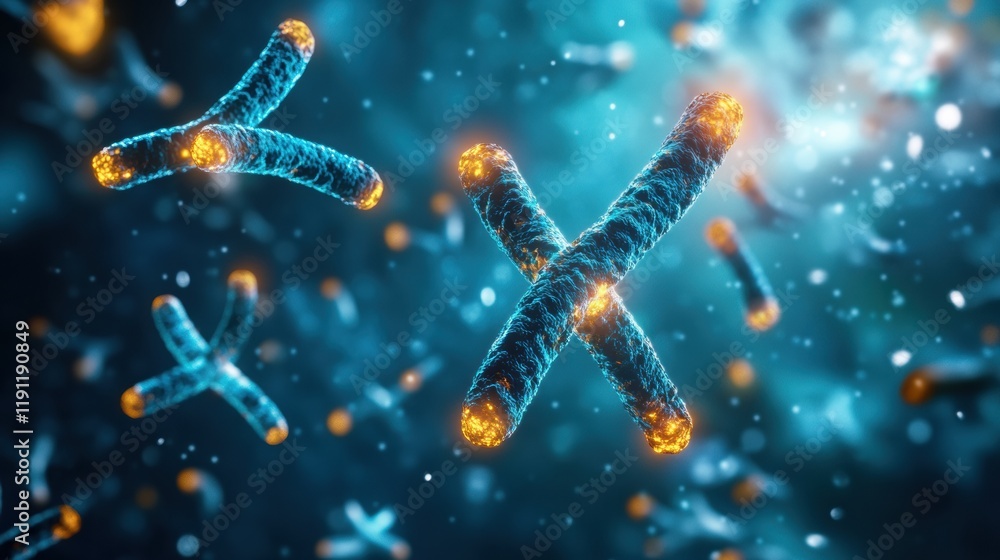 Poster visual representation of antibodies attacking glowing viruses in dynamic biological environment. gen