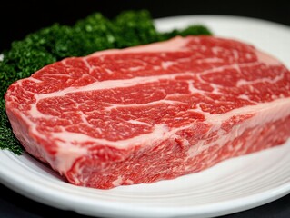 Fototapeta premium Indulge in Premium Kaiseki Dinner Featuring Wagyu Beef and Seasonal Vegetables Luxurious Dining Experience Fine Cuisine Gastronomic Delight