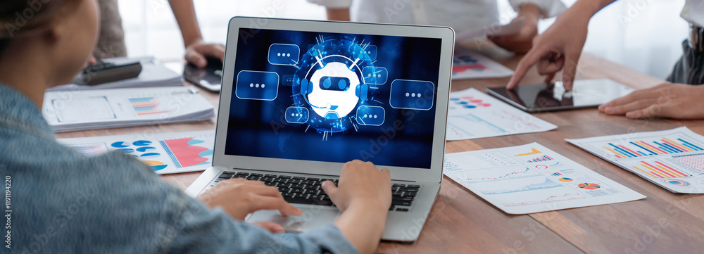 Poster Chatbot software application for brisk online business that automatically reply to customer questions
