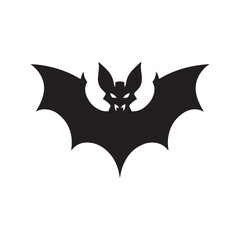 bat silhouette design as halloween illustration, creepy vector with transparent background, dark illustration for halloween