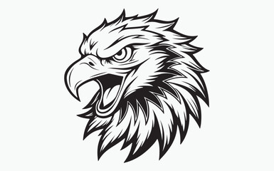 Obraz premium Eagle head mascot isolated on white background 