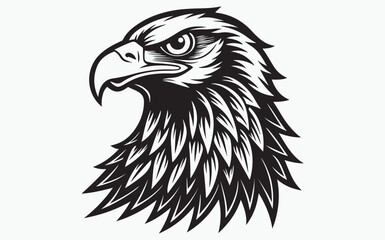 Eagle head mascot isolated on white background 