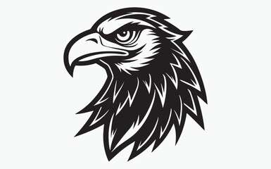 Eagle head mascot isolated on white background 