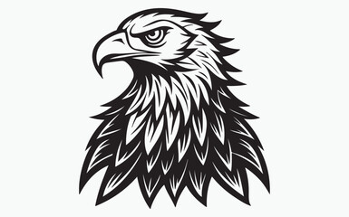 Eagle head mascot isolated on white background 