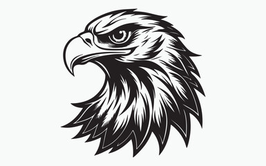 Fototapeta premium Eagle head mascot isolated on white background 