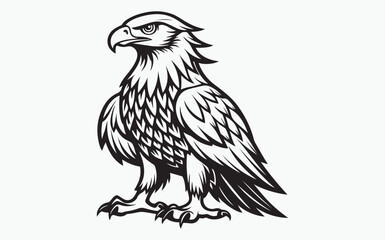 Eagle silhouette black