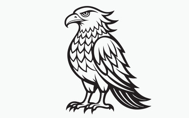 Fototapeta premium Eagle silhouette black