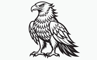 Eagle silhouette black
