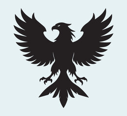 Eagle black silhouette art