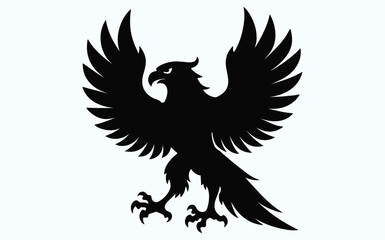 Eagle black silhouette art