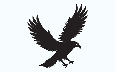 Obraz premium Eagle black silhouette art