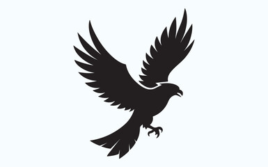 Fototapeta premium Eagle black silhouette art