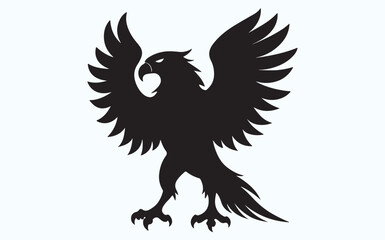 Eagle black silhouette art