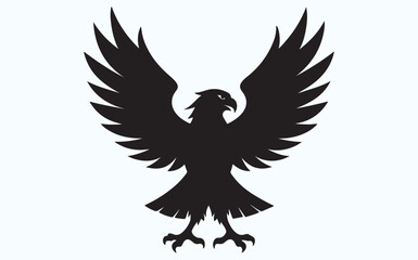 Eagle black silhouette art