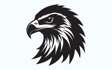Eagle head mascot isolated on white background 
