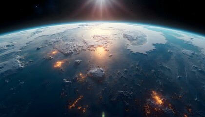 Obraz premium earth and sun