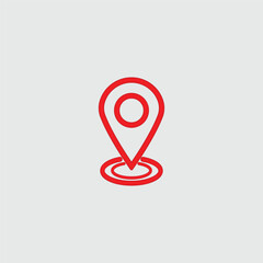 Flat style of location pin icon.