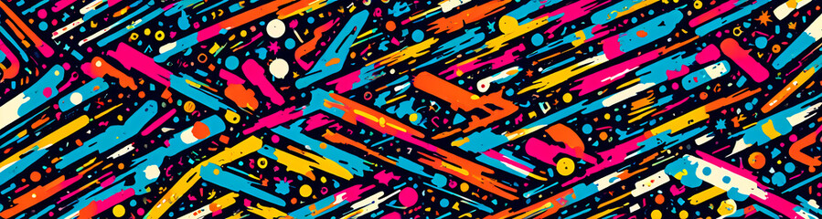 illustrazione sfondo con elementi astratti e motivi geometrici a tema surreale