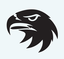 Eagle head mascot isolated on white background 